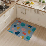 Playful Smiley Clouds Shapes Kids Rug