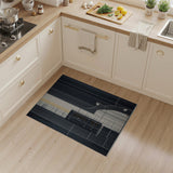 Modern Geometric Grid Blueprint Area Rug