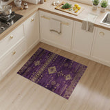 Purple Gold Southwestern Geometric Area Rug