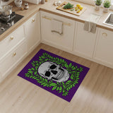 Purple Laurel Skull Area Rug
