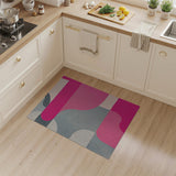 Multi-color and Patterns Vibrant Pink Grey Geometric Modern Area Rug