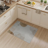 Abstract Beige Neutral Geometric Area Rug