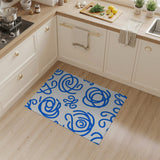 Abstract Area Blue Swirl Abstract Area Rug
