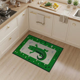 Playful Green Crocodile Kids Cartoon Rug