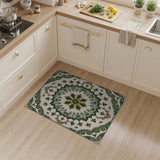 Traditional Persian Elegant Green Persian Medallion Area Rug