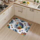 Rainbow Floral Heart Mountain Rug