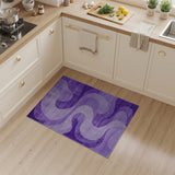 Abstract Area Purple Abstract Wave Area Rug