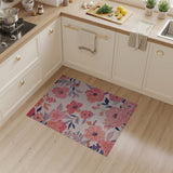 Blush Pink Floral Vintage No. 9 Area Rug