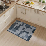 Grey Geometric Modern Modern Grey Geometric Block Area Rug