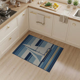 Striped Sailboat Nautical Area Rug