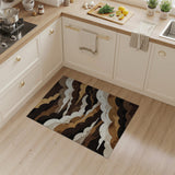 Brown Tan Layered Clouds Area Rug