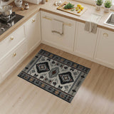 Southwestern Grey Diamond Tribal Area Rug