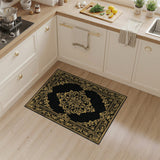 Black and Gold Ornate Persian Area Rug