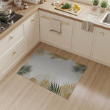 Abstract Palm Frond Area Rug in Beige Neutrals