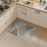 Abstract Area Beige and Neutral Beige Abstract Organic Shapes Area Rug