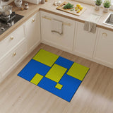 Geometric Modern Multi-color and Patterns Bold Blue Yellow Geometric Area Rug