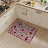Whimsical Cherry Bow Pink Area Rug
