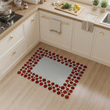 Red Polka Dot Border Area Rug