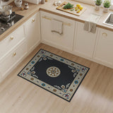 Multi-color and Patterns Ornate Black Persian Medallion Area Rug