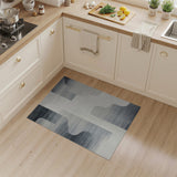 Grey Abstract Geometric Grey Area Rug