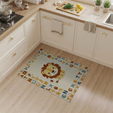 Cute Cartoon Lion Alphabet Kids Rug