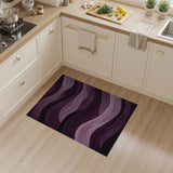 Purple Abstract Area Purple Fluid Waves Abstract Area Rug