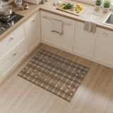 Brown Tan Geometric Diamond Woven Rug