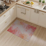 Pink Blush Pink Abstract Watercolor Area Rug