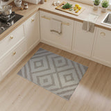 Grey Zigzag Geometric Area Rug