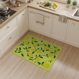 Sunny Lemon Grove Fruit Pattern Rug