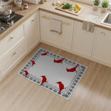 Red Cardinal Ornate Border Area Rug