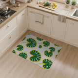 Vibrant Monstera Leaf Pattern Area Rug