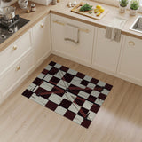 Rustic Red Checkered Barn Door Area Rug