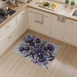 Purple Thistle Watercolor Area Rug
