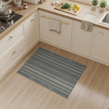 Bold Black White Vertical Striped Area Rug