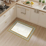 Gold Greek Key Marble Area Rug