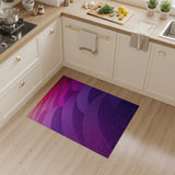 Purple Overlapping Wave Area Rug