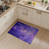 Dreamy Purple Towers Cloudscape Area Rug