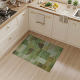 Geometric Modern Modern Green Geometric Abstract Area Rug