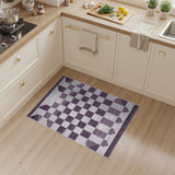 Geometric Modern Purple Geometric Checkered Area Rug