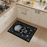 Gothic Skull Ornament Area Rug