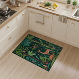 Lush Jungle Spotted Deer Area Rug