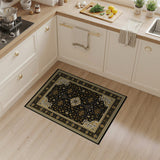 Ornate Black Gold Persian Area Rug