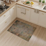 Distressed Vintage Butterfly Patchwork Area Rug