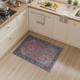 Rose Pink Persian Medallion Area Rug