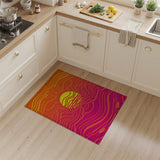 Vibrant Sunset Waves Area Rug