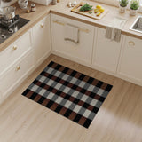 Rustic Black Rust Buffalo Check Area Rug