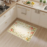Pink Floral Vintage Pink Floral Vintage Washable Area Rug