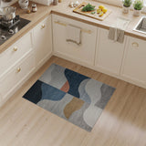 Modern Geometric Wave Abstract Area Rug