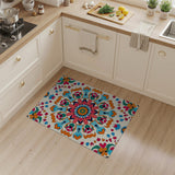 Vibrant Multi-Color Floral Mandala Area Rug